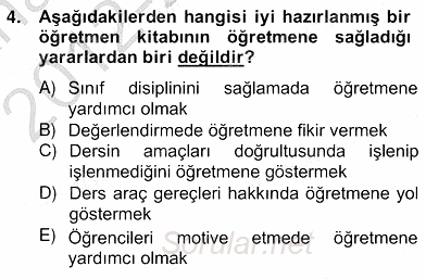 İng. Öğretmenliğinde Öğretim Teknolojileri Ve Materyal Tasarımı 2 2012 - 2013 Ara Sınavı 4.Soru
