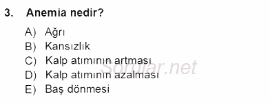 Tıbbi Terminoloji 2012 - 2013 Ara Sınavı 3.Soru