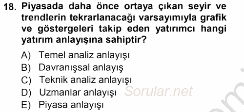 Menkul Kıymet Yatırımları 2012 - 2013 Ara Sınavı 18.Soru