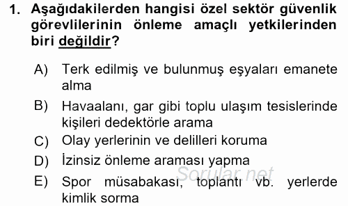 Suç Önleme Modelleri 2016 - 2017 3 Ders Sınavı 1.Soru