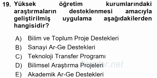 İletişim Araştırmaları 2017 - 2018 Dönem Sonu Sınavı 19.Soru