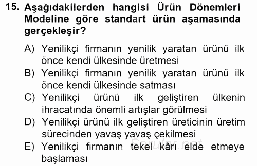 Uluslararası İktisat 2012 - 2013 Ara Sınavı 15.Soru