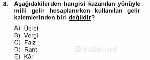 Uluslararası İktisat 2012 - 2013 Ara Sınavı 8.Soru