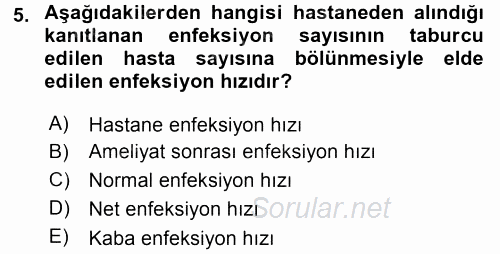 Sağlık Kurumları Yönetimi 1 2016 - 2017 3 Ders Sınavı 5.Soru