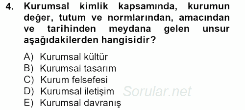 Sosyal Hizmet Yönetimi 2012 - 2013 Ara Sınavı 4.Soru