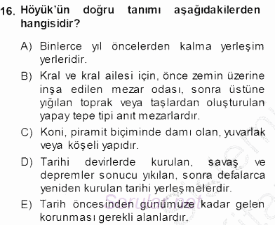 Turizm Coğrafyası 2013 - 2014 Dönem Sonu Sınavı 16.Soru