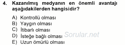 Sosyal Medya 2012 - 2013 Dönem Sonu Sınavı 4.Soru