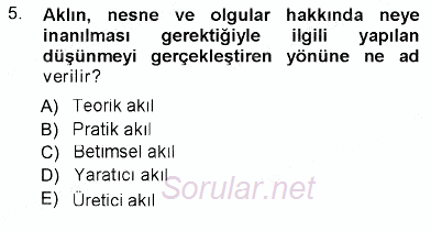 Hukukun Temel Kavramları 2012 - 2013 Ara Sınavı 5.Soru