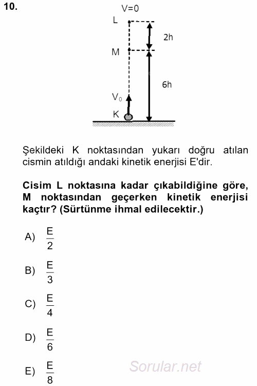 Teknolojinin Bilimsel İlkeleri 1 2015 - 2016 Tek Ders Sınavı 10.Soru