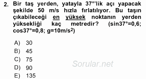 Teknolojinin Bilimsel İlkeleri 1 2015 - 2016 Tek Ders Sınavı 2.Soru