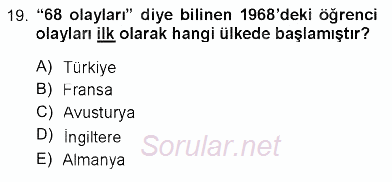 Fotoğraf Tarihi 2012 - 2013 Dönem Sonu Sınavı 19.Soru
