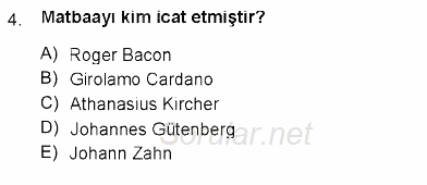 Fotoğraf Tarihi 2012 - 2013 Dönem Sonu Sınavı 4.Soru