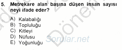 İletişim Bilgisi 2014 - 2015 Dönem Sonu Sınavı 5.Soru