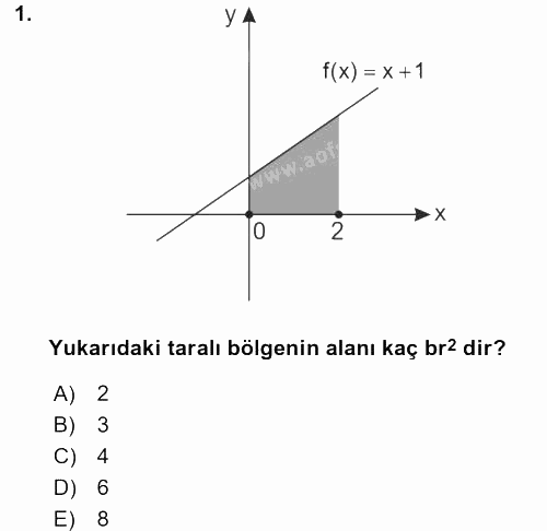 Matematik 2 2016 - 2017 Ara Sınavı 1.Soru