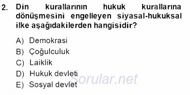 Hukukun Temel Kavramları 1 2014 - 2015 Ara Sınavı 2.Soru