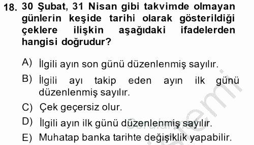 Ticaret Hukuku 2 2014 - 2015 Dönem Sonu Sınavı 18.Soru Ticaret Hukuku 2 2014 - 2015 Dönem Sonu Sınavı 18.Soru