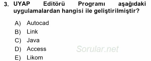 Ulusal Yargı Ağı Projesi 1 2016 - 2017 Dönem Sonu Sınavı 3.Soru