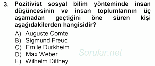 Tarih Metodu 2012 - 2013 Dönem Sonu Sınavı 3.Soru