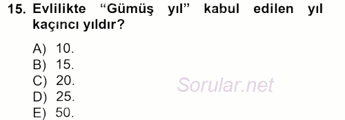 Sosyal Davranış ve Protokol 2013 - 2014 Ara Sınavı 15.Soru