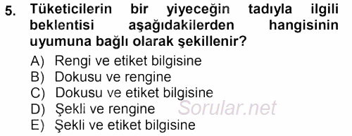 Mağaza Atmosferi 2012 - 2013 Dönem Sonu Sınavı 5.Soru