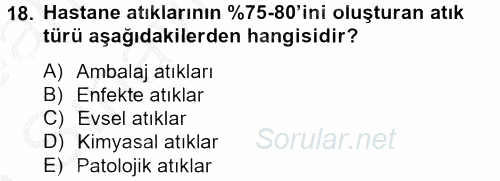 Sağlık Kurumları Yönetimi 2 2012 - 2013 Ara Sınavı 18.Soru