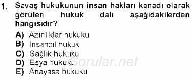 Temel İnsan Hakları Bilgisi 1 2012 - 2013 Dönem Sonu Sınavı 1.Soru