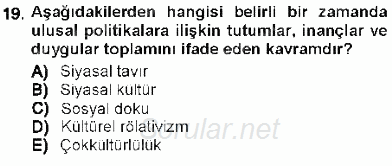 Temel İnsan Hakları Bilgisi 1 2012 - 2013 Dönem Sonu Sınavı 19.Soru