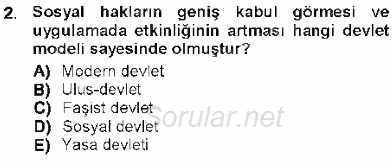 Temel İnsan Hakları Bilgisi 1 2012 - 2013 Dönem Sonu Sınavı 2.Soru