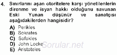 Temel İnsan Hakları Bilgisi 1 2012 - 2013 Dönem Sonu Sınavı 4.Soru