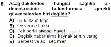 Temel İnsan Hakları Bilgisi 1 2012 - 2013 Dönem Sonu Sınavı 6.Soru