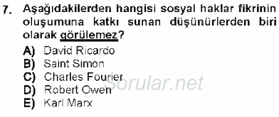 Temel İnsan Hakları Bilgisi 1 2012 - 2013 Dönem Sonu Sınavı 7.Soru