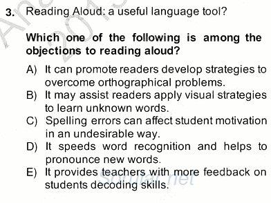 İleri Okuma Ve Yazma Becerileri 2 2013 - 2014 Ara Sınavı 3.Soru