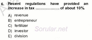 İleri Okuma Ve Yazma Becerileri 2 2013 - 2014 Ara Sınavı 6.Soru