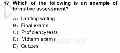 Yabancı Dil Öğretiminde Ölçme Ve Değerlendirme 1 2013 - 2014 Ara Sınavı 17.Soru