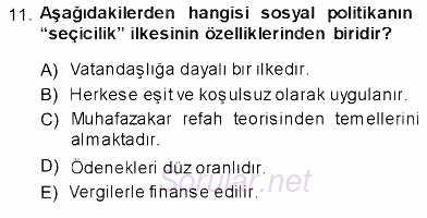 Aile Ekonomisi 2013 - 2014 Dönem Sonu Sınavı 11.Soru