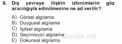 İletişim Kuramları 2012 - 2013 Ara Sınavı 6.Soru
