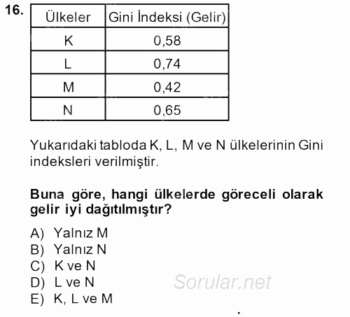 Matematik 2 2014 - 2015 Ara Sınavı 16.Soru