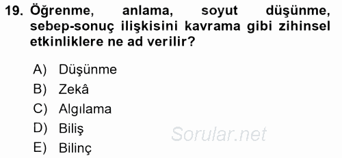 Halkla İlişkiler Ve İletişim 2017 - 2018 Dönem Sonu Sınavı 19.Soru