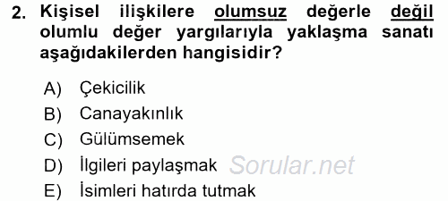 Halkla İlişkiler Ve İletişim 2017 - 2018 Dönem Sonu Sınavı 2.Soru
