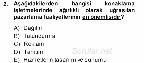 Satış Teknikleri 2013 - 2014 Ara Sınavı 2.Soru