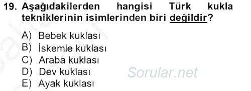 Halk Edebiyatına Giriş 2 2013 - 2014 Ara Sınavı 19.Soru