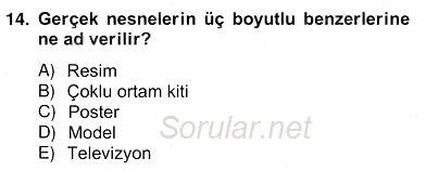 İng. Öğretmenliğinde Öğretim Teknolojileri Ve Materyal Tasarımı 2 2013 - 2014 Ara Sınavı 14.Soru