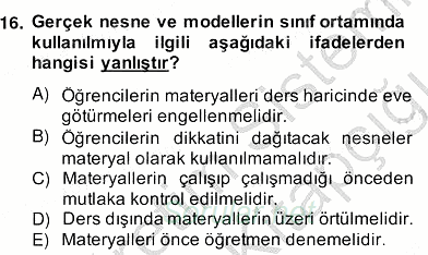 İng. Öğretmenliğinde Öğretim Teknolojileri Ve Materyal Tasarımı 2 2013 - 2014 Ara Sınavı 16.Soru