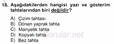 İng. Öğretmenliğinde Öğretim Teknolojileri Ve Materyal Tasarımı 2 2013 - 2014 Ara Sınavı 18.Soru