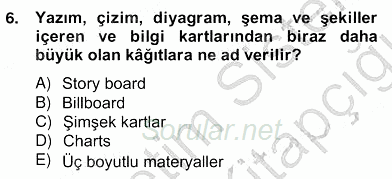 İng. Öğretmenliğinde Öğretim Teknolojileri Ve Materyal Tasarımı 2 2013 - 2014 Ara Sınavı 6.Soru