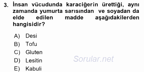 Gıda Coğrafyası 2016 - 2017 Ara Sınavı 3.Soru