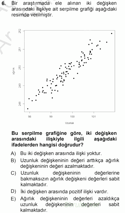 İstatistik 2012 - 2013 Ara Sınavı 6.Soru