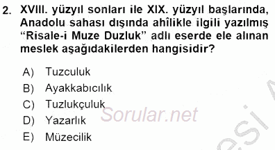 XVI-XIX. Yüzyıllar Türk Dili 2015 - 2016 Dönem Sonu Sınavı 2.Soru