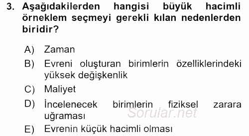 İstatistik 2 2016 - 2017 Ara Sınavı 3.Soru