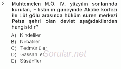 İlk Dönem İslam Tarihi 2012 - 2013 Tek Ders Sınavı 2.Soru